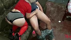 Horny Married Blonde Fucks Delivery Guy Doggystyle Bent Over With Big Ass Creampie While Husband Works