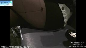 Rina shows off stockings pantyhose legs in asian japanese fetish image