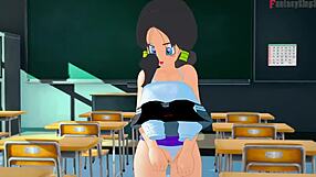 Android 18 and Videl have hot lesbian sex in Dragon Ball