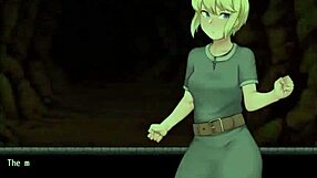 Blonde feels fear exploring monster-filled cave for lost items