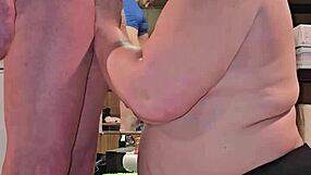 thick milf kneels and sucks my cock passionately in the bedroom