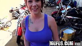 Feeling the thrill of a teen threesome with ashton pierce in biker fantasy