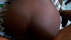 Ebony queen goddess deepthroats monster BBC in lingerie, flawless skin and intense fucking