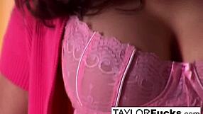 hey, isn't taylor just so sexy in pink lingerie?