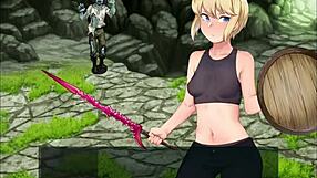 Blonde feels fear exploring monster-filled cave for lost items