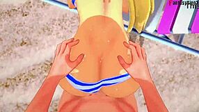 Marie Rose fucks in bikini on beach!