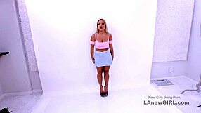 beautiful blonde milf gets fucked on sofa in pov creampie!