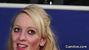 Hot Beauty In Extreme Blowbang Gulps Jizz On Face