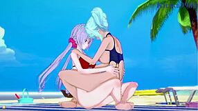 hey, wanna see cagliostro and chris yukine in wild futanari action?