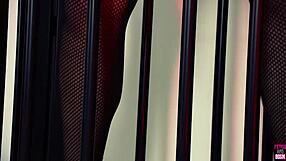 Naughty Brunette Breaks Free from Cage to Lick Hot Beauty's Big Tits!