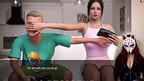 kate 12 in cartoon cosplay with upskirt fun