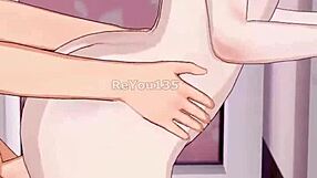 step brother teases sister in cute 3d outfit with big tits.