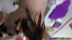 teen lesbians perform oral sex at party