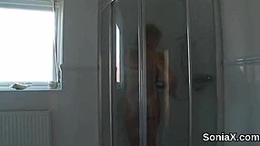 Unfaithful British Milf Lady Sonia Flashes Enormous Tits