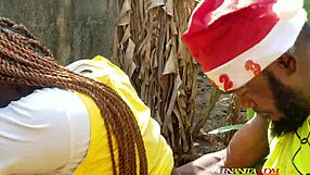 Queen Anita's hairy pussy pounded in doggystyle by monster cock