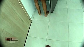 Mother-In-Law Masturbated To, Then Fucked In Bathroom