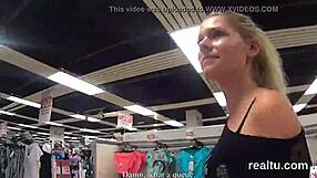 stellar czech chick gets seduced in the shopping centre