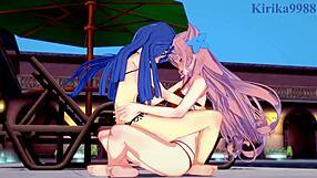 Wow! Tsubasa and Maria go wild in futanari hentai sex!