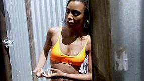 Ebony teen slut fucks black cock