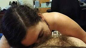 In the story of chastity, the femdom teases with a blowjob, building anticipation slowly.