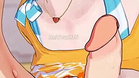 step brother teases sister in cute 3d outfit with big tits.