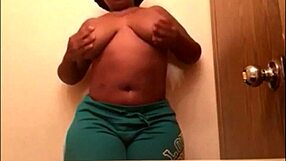 thick bbw stripper contemplates clothes ripping