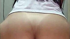 Wow! Check this latina riding reverse cowgirl with juicy lips