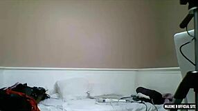 Solo performance of busty maxine x dildo fucking her horny twat