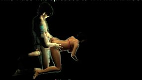 cartoon character gets mounted in blurry sex scene