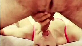 He Pushes His Cock Deep Into Her Throat And Juicy Pussy!