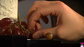 brunette maid interacts with boss and friend in costumes