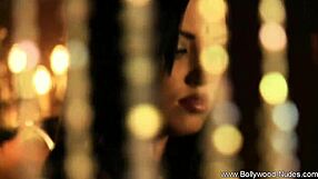 erotic brunette milf dancer strips nude