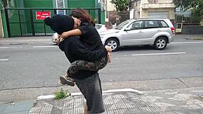 Wild Amateur Fun in Public Streets of Santana, São Paulo