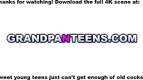 Güzel Asyalı Kız Katana Olgun Erkeklerle Sekse Aç, Eddie’nin Azgın Yaşlı Yarrağı Dar Genç Amına Tam Oturuyor