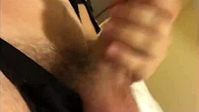 Gay metalhead bodybuilder plays with his muscular cock in solo hardcore scene