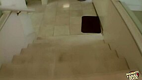 cute brunette lets three cocks creampie her asshole