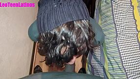 I feel the big black cock dominating my mouth with cum in interracial domination