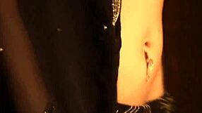 erotic brunette milf dancer strips nude