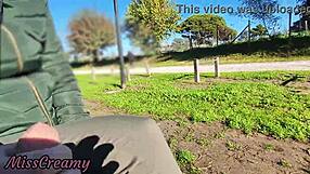 Flashing My Cock Publicly with Stepdaughter's Risky Help