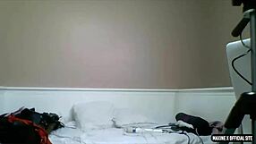 Solo performance of busty maxine x dildo fucking her horny twat