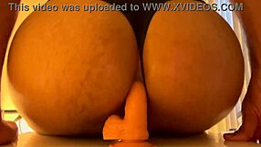 Gay crossdressing ass in thong with cock on display