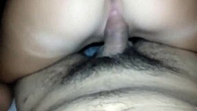 This pretty teen babe rides my dick with her tight pussy