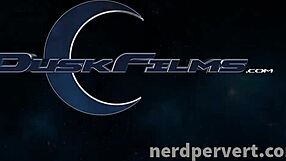 valentina bianco says 'cum on my face' as the nerd spunks all over her