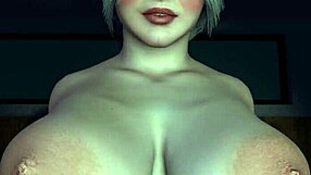 plump cougar teases with dildo ride on soft bed