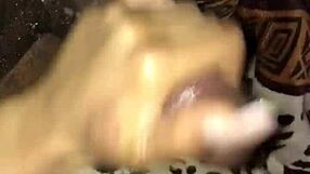 pretty babe strokes big black cock