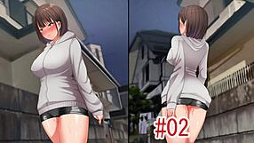 Night Walk 2, Shy Girl Tries Skirt Off in Dark Alley