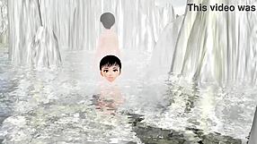 anime girl leo tries mixed bath in secret hot spring without towel