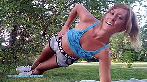 The Kayla Kandy WORKOUT video shows her athletic blonde moves in action.