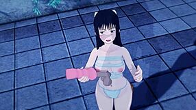 shibuya sex episode features jujutsu kaisen hentai with footjob, handjob, and intense masturbation leading to orgasm