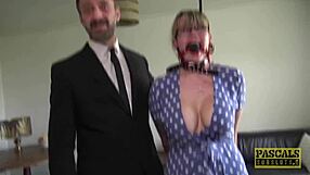 chubby sub gets restrained and hammered by maledom pascal white